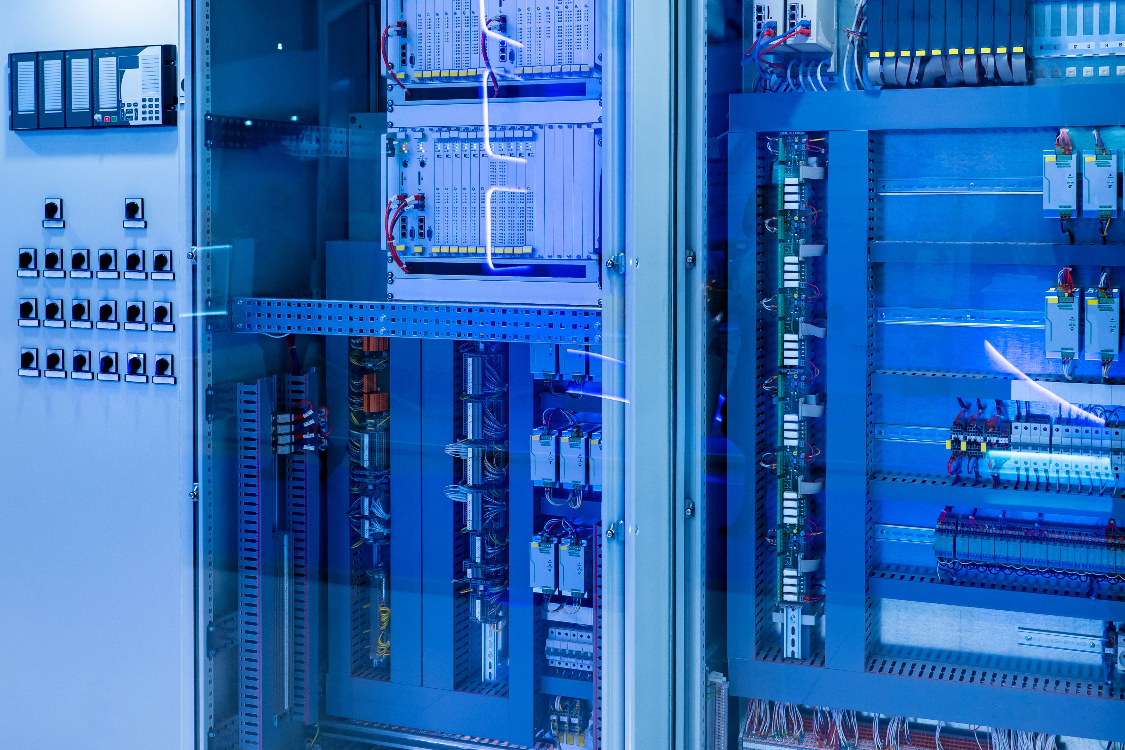 clear door control panels_blue tint